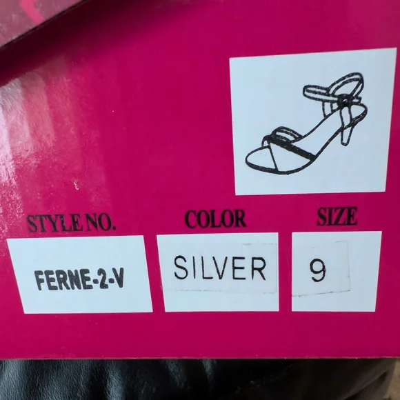 Vangelo Rhinestone Silver Strappy Heels - Picture 4 of 4